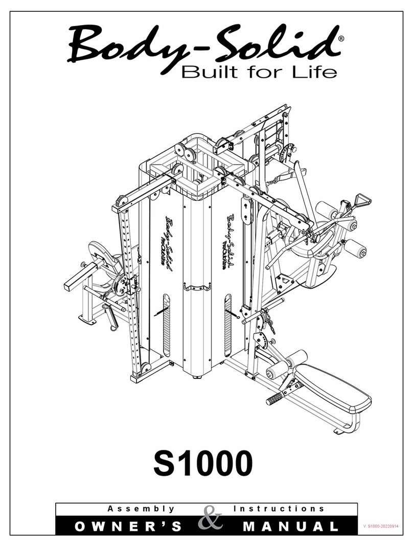 Body Solid S1000 Assembly instructions