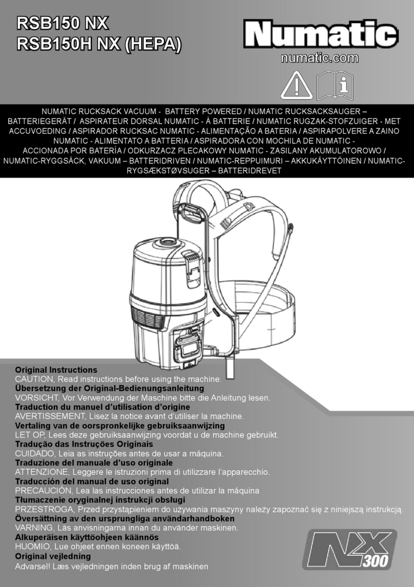 Numatic RSB150H User manual