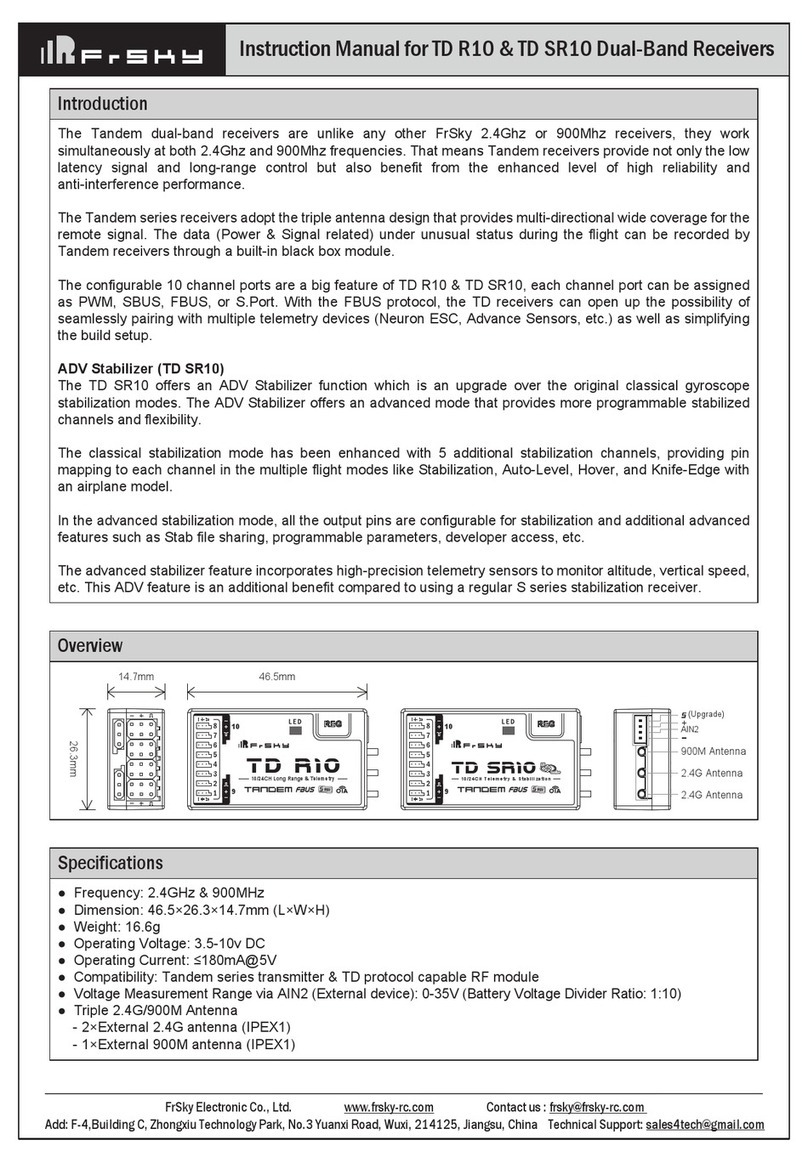 FrSky TD SR10 instruction manual