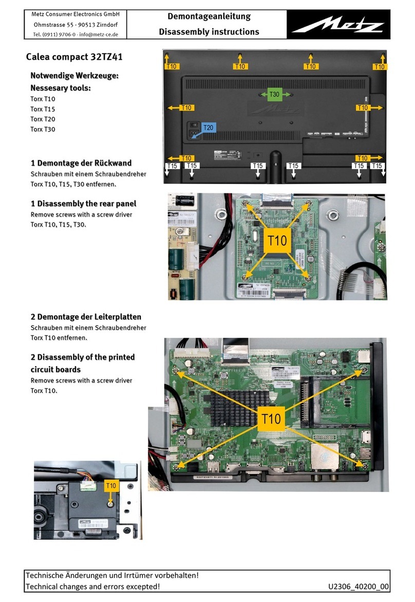 Metz Calea compact 32TZ41 Installation instructions Metz Calea compact 32TZ41 Installation instructions