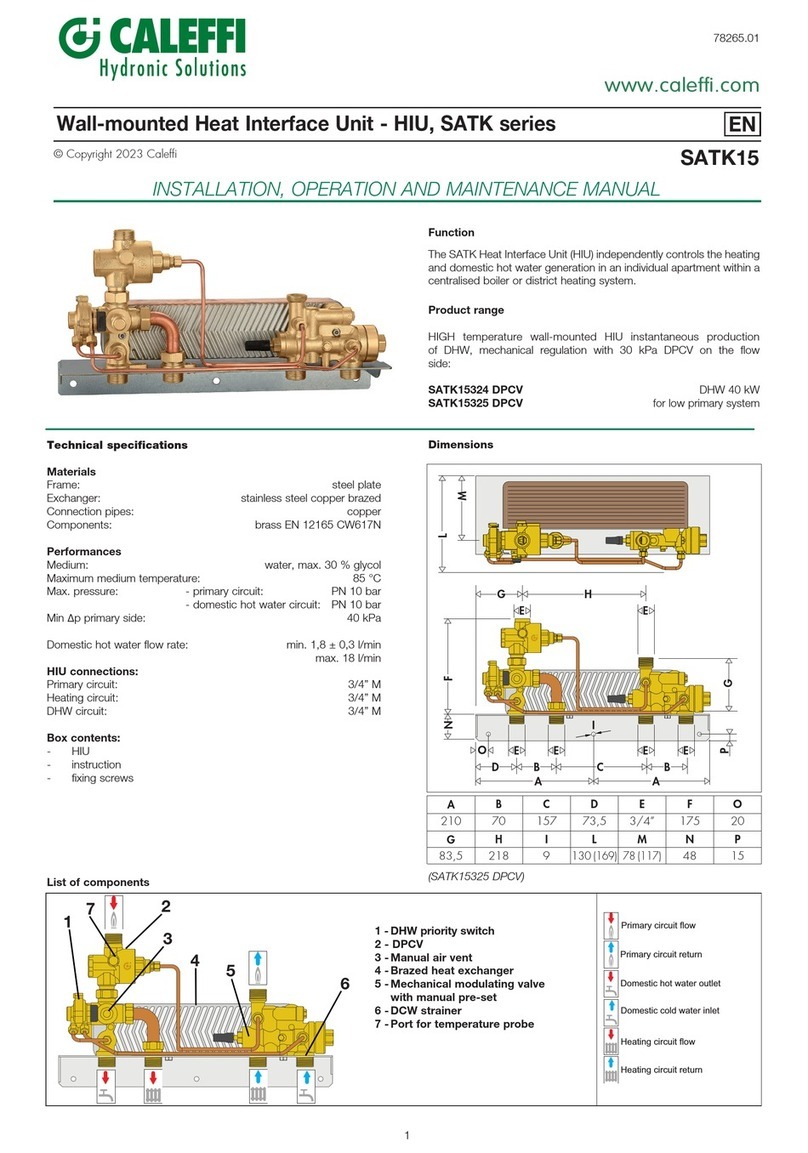 CALEFFI SATK Series Installation, operation and maintenance manual
