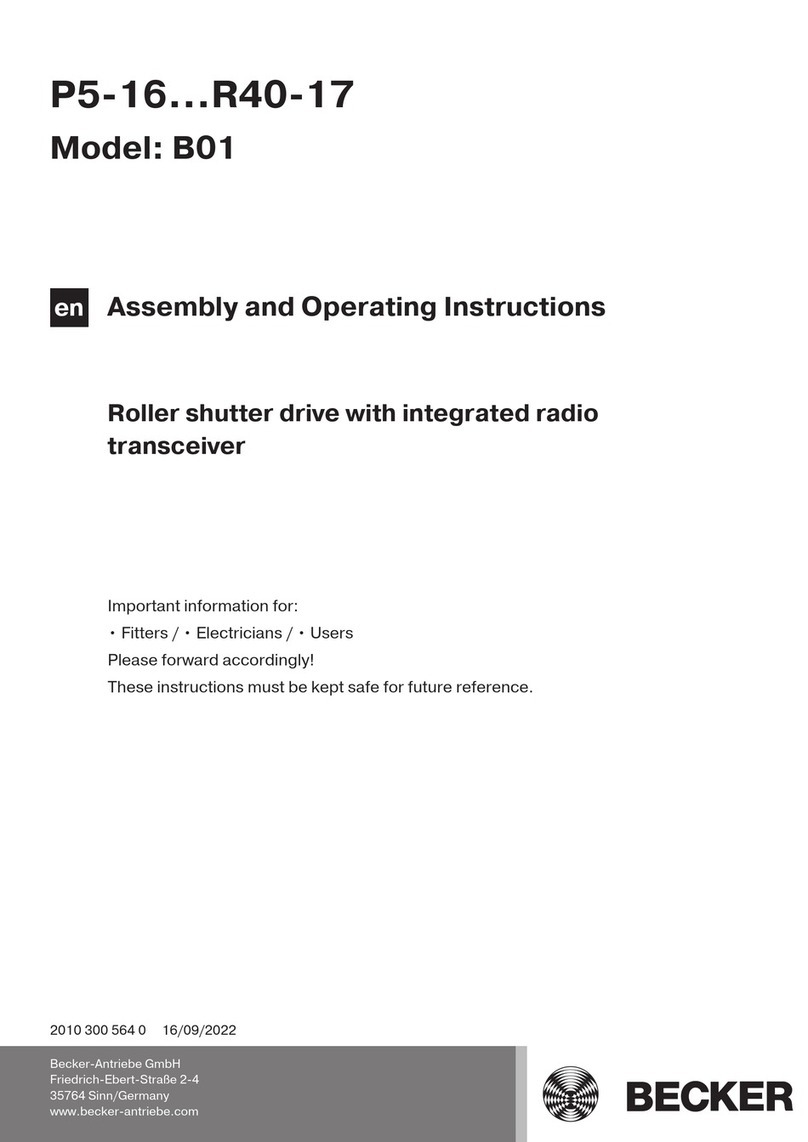 Becker P5-16-B01 User manual