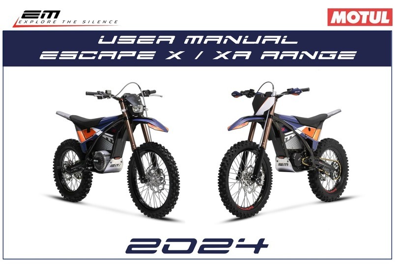 ELECTRIC MOTION ESCAPE X RANGE User manual