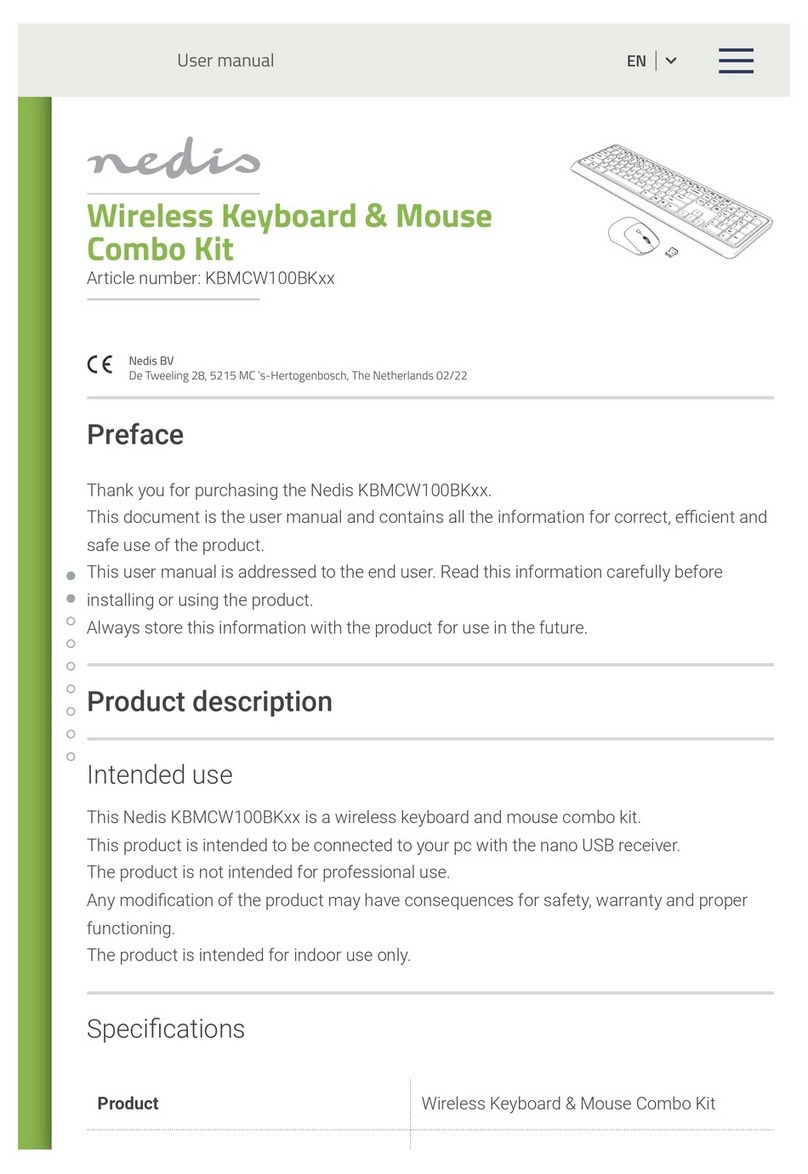 nedis KBMCW100BK Series user manual