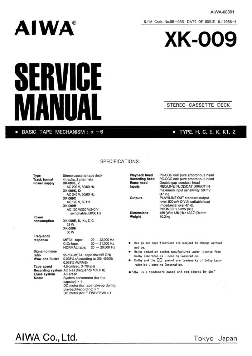 Aiwa XK-009 User manual