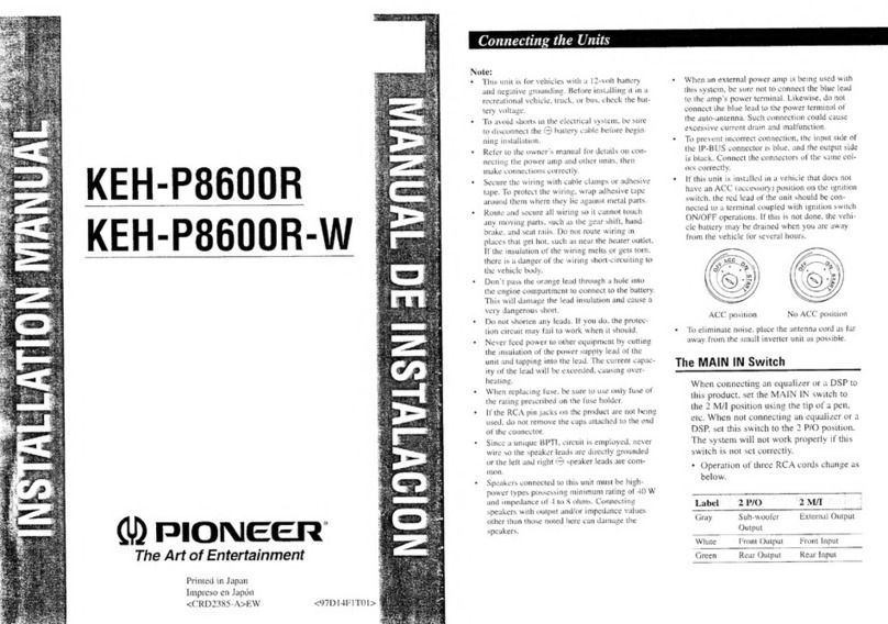 Pioneer KEH-P8600R User manual