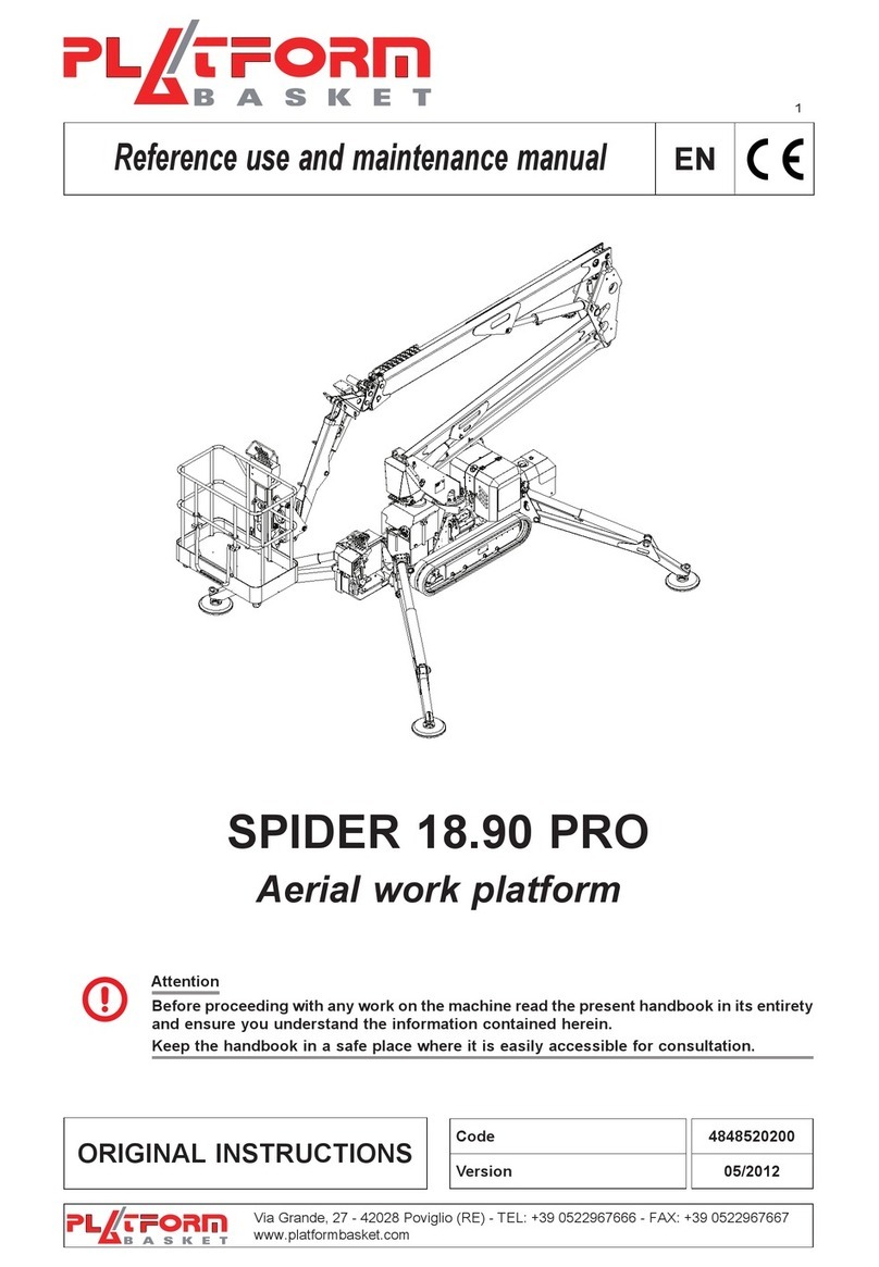 PLATFORM BASKET SPIDER 18.90 PRO Use & maintenance manual