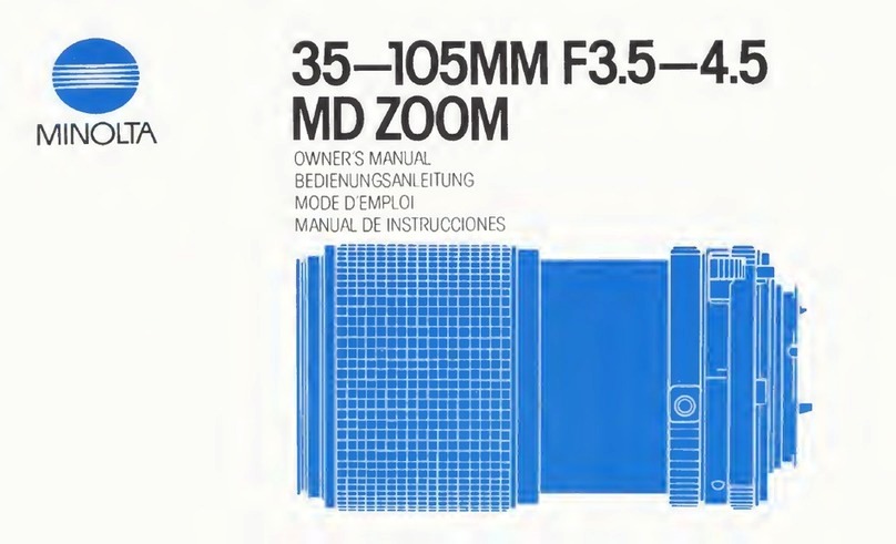 Minolta 35-105MM F3.5-4.5 MD ZOOM owner's manual