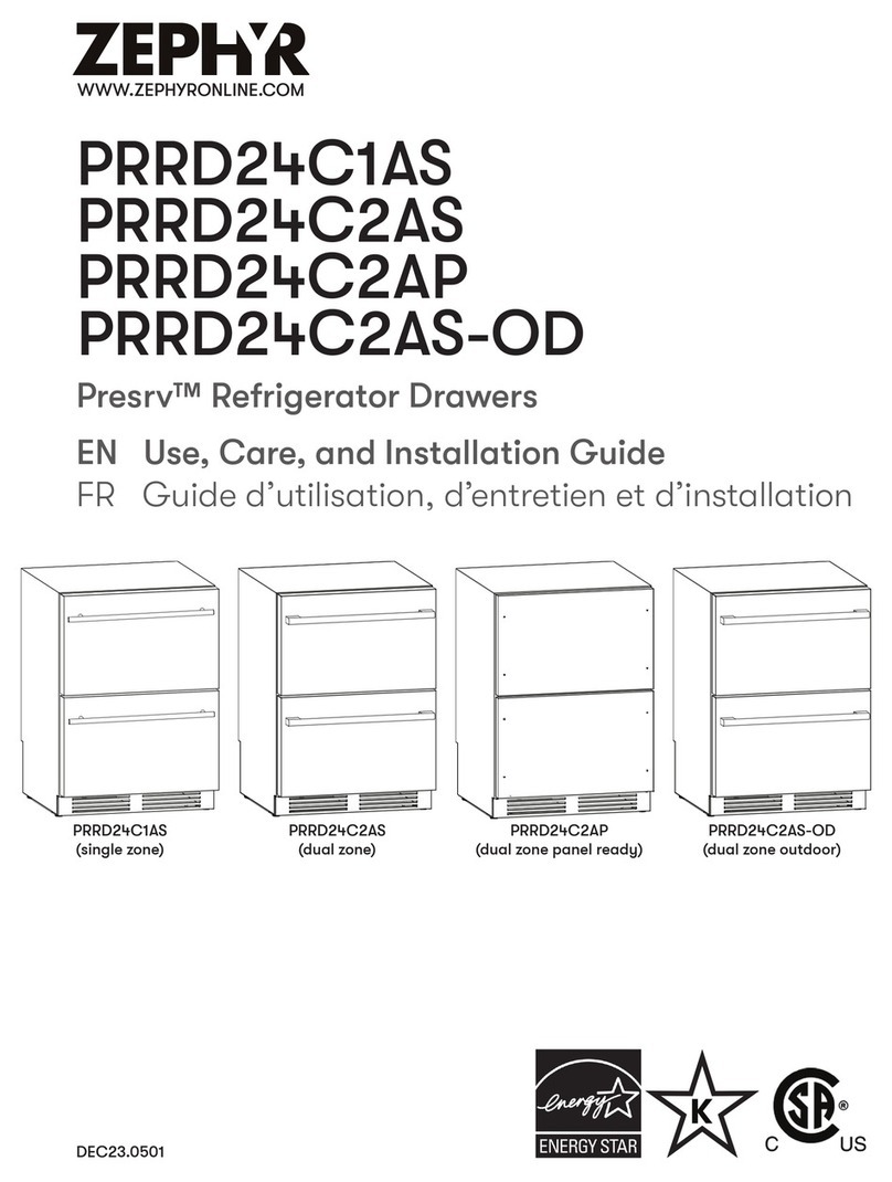 Zephyr Presrv PRRD24C2AS-OD Use, care and installation guide