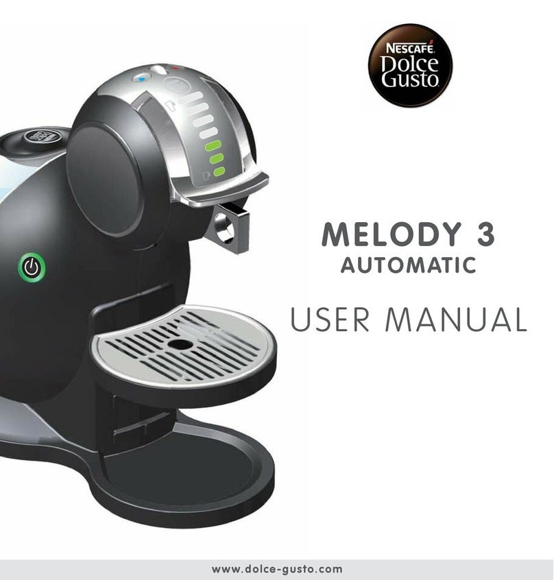 DeLonghi NESCAFE Dolce Gusto MELODY 3 AUTOMATIC User manual DeLonghi NESCAFE Dolce Gusto MELODY 3 AUTOMATIC User manual