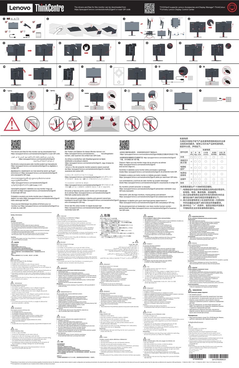 Lenovo ThinkCentre Tiny-In-One 22 Gen 5 User manual