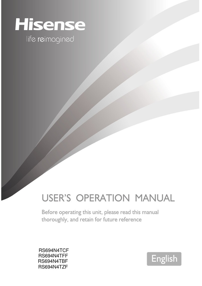 Hisense RS694N4TCF User's operation manual