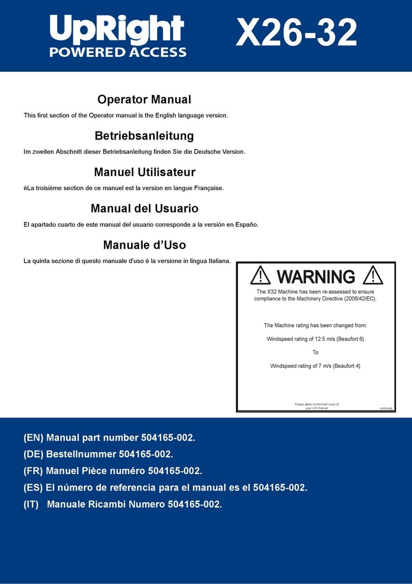 Upright X26 Series Operator's manual