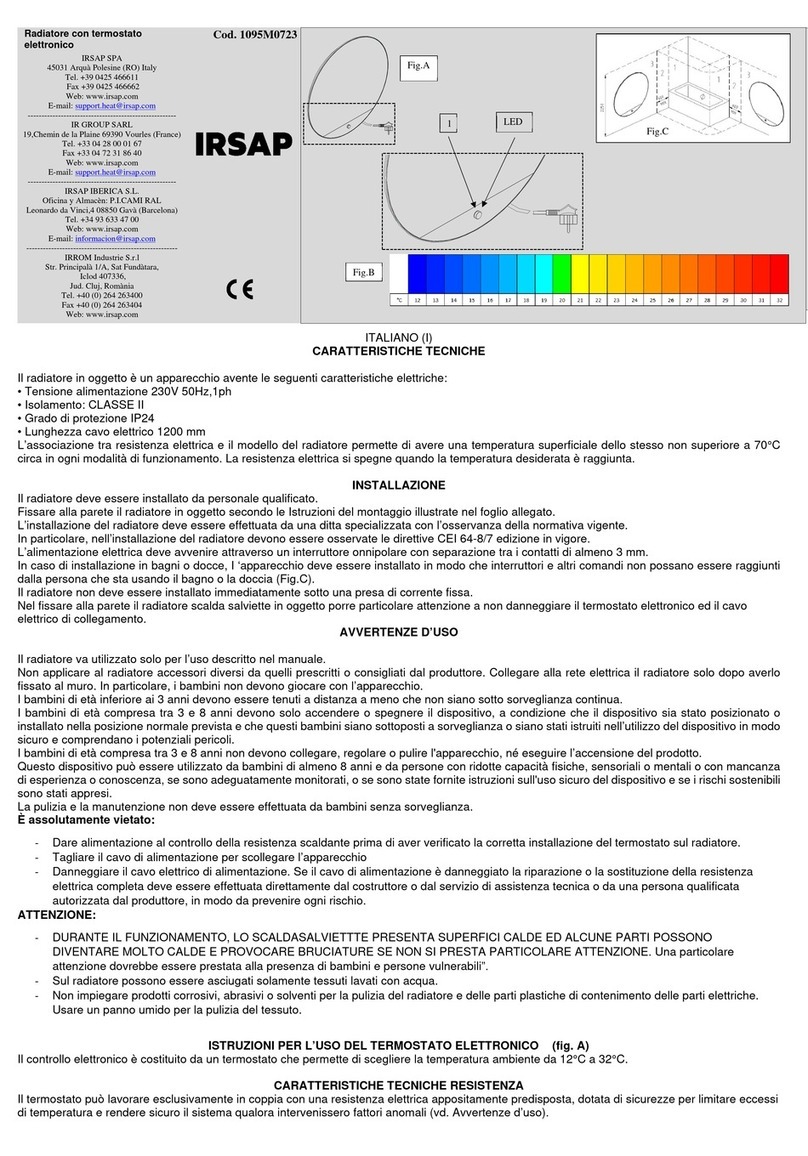 IRSAP 1095M0723 User manual