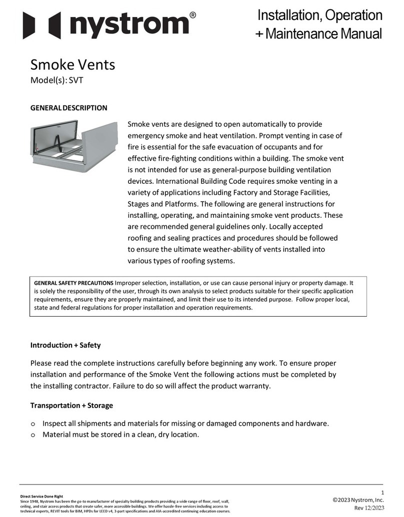 nystrom SVT Installation, operation & maintenance manual