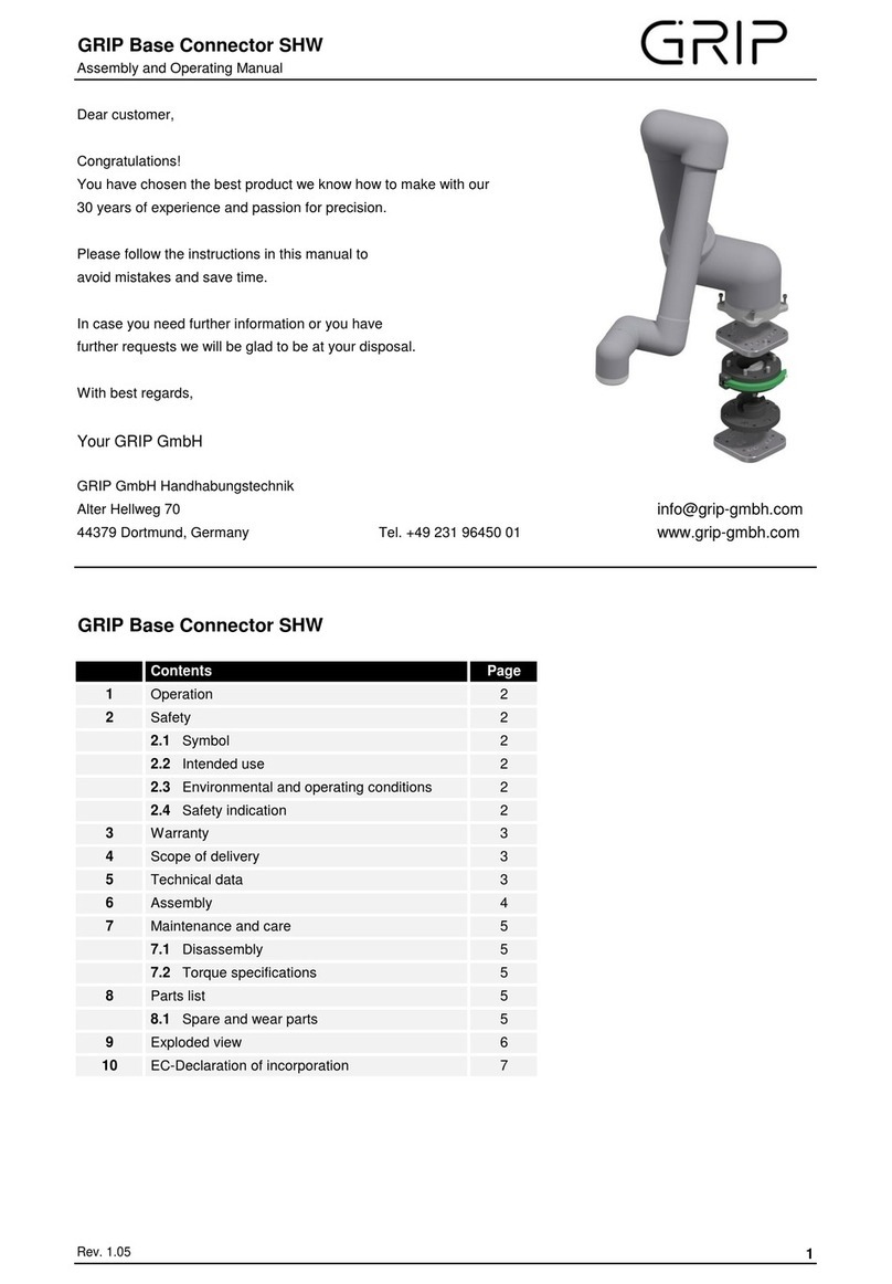 Grip SHW Series Assembly and operating manual Grip SHW Series Assembly and operating manual