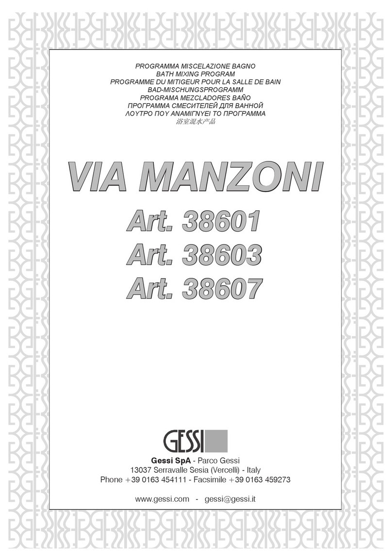 Gessi VIA MANZONI 38601 User manual