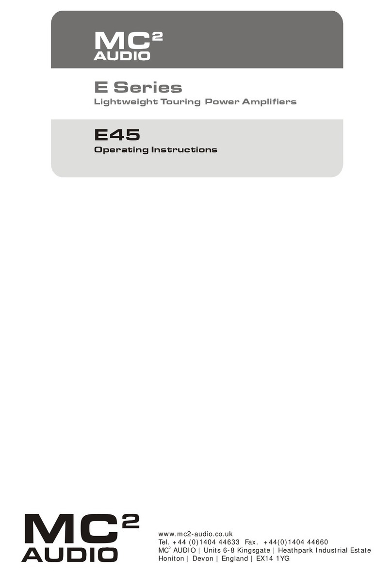 MC2 Audio E Series User manual MC2 Audio E Series User manual