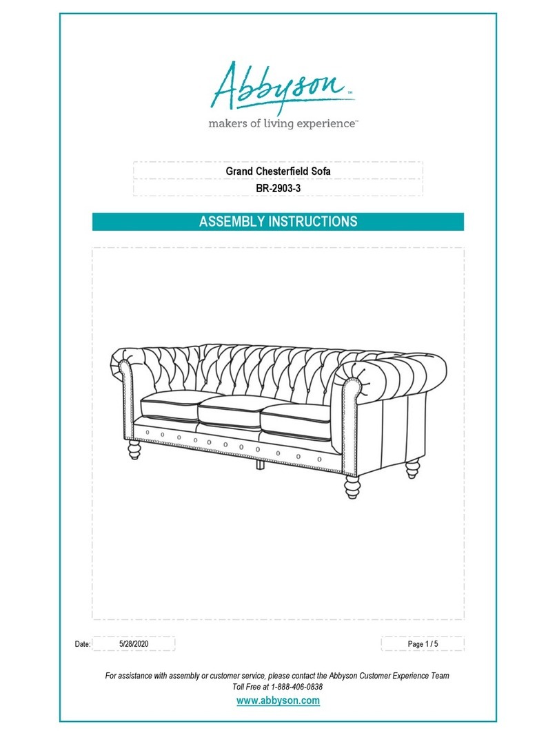 Abbyson Grand Chesterfield BR-2903-3 User manual Abbyson Grand Chesterfield BR-2903-3 User manual