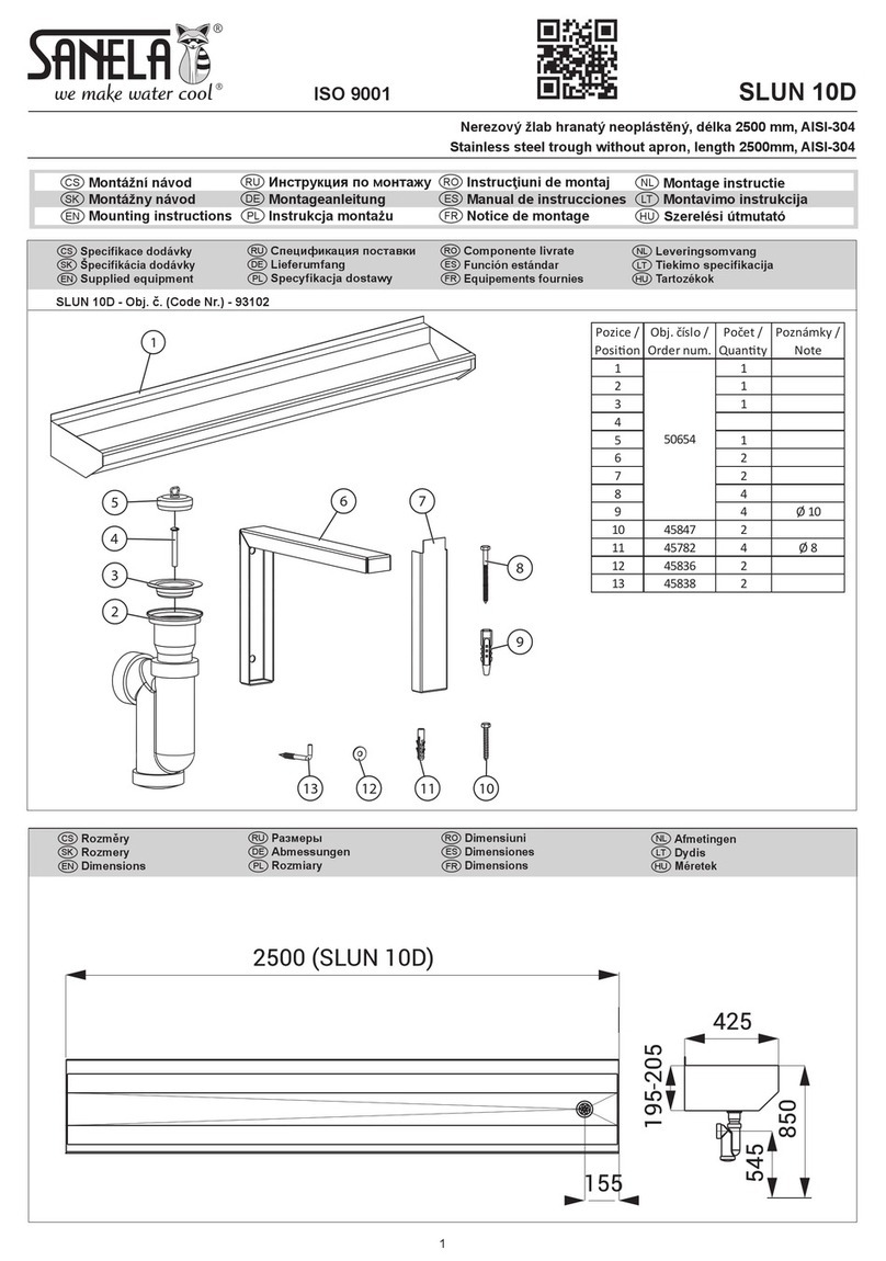 Sanela SLUN 10D Mounting instructions Sanela SLUN 10D Mounting instructions