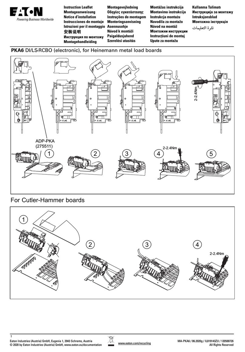 Eaton PKA6 Instruction leaflet