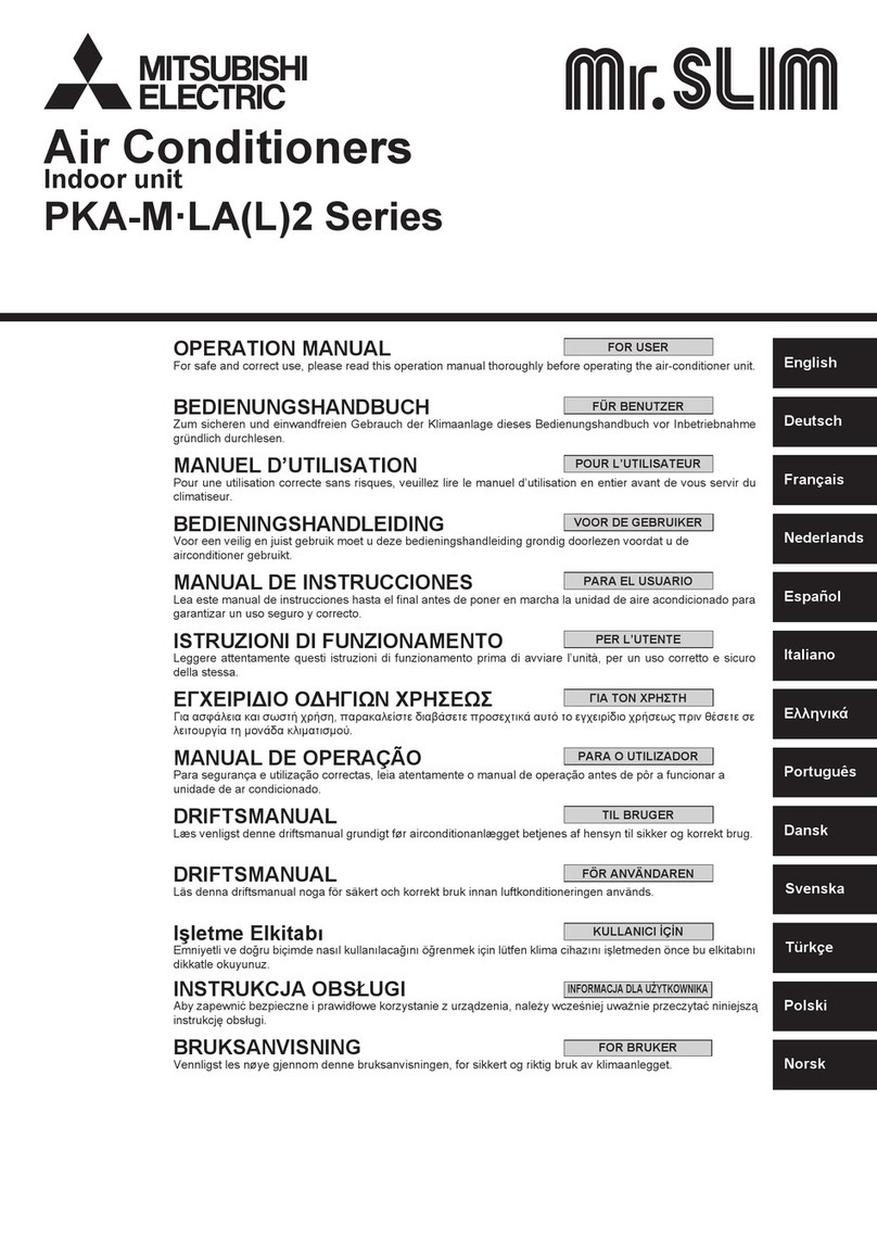 Mitsubishi Electric Mr. SLIM PKA-M35LA2 User manual