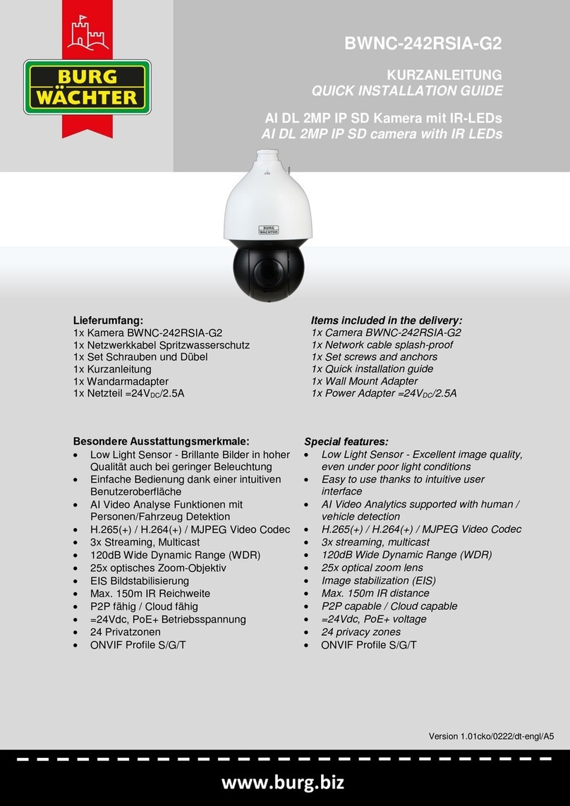 Burg Wächter BWNC-242RSIA-G2 Quick installation guide