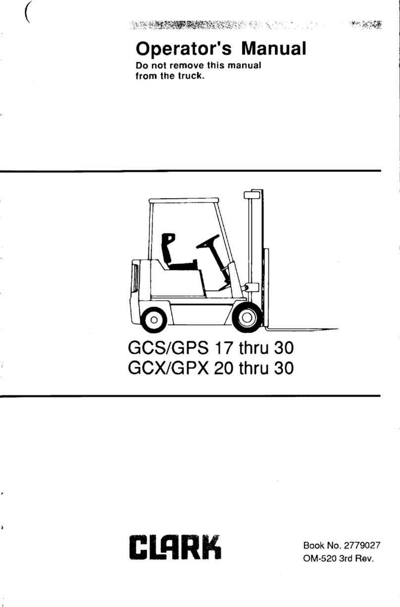 Clark GCS 17 Operator's manual