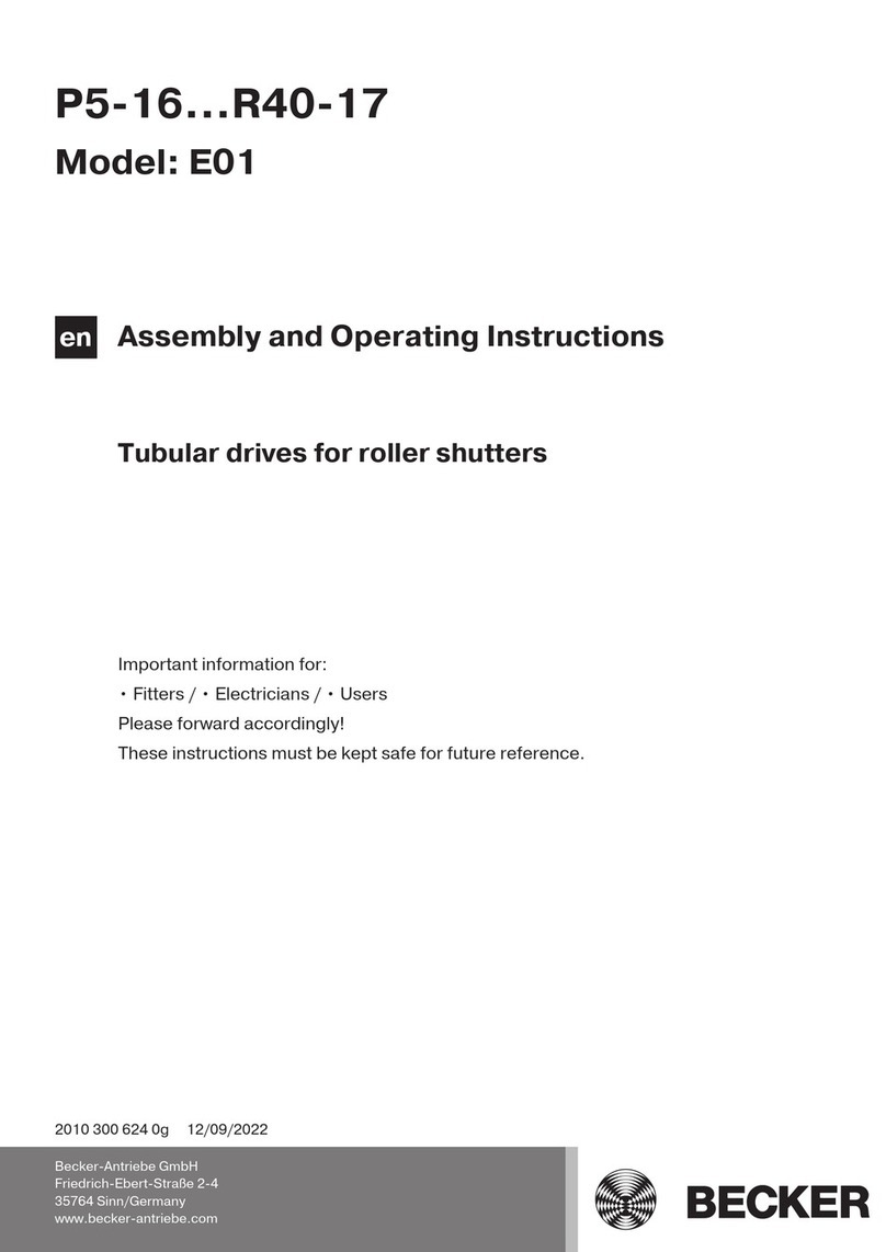 Becker P9-16-E01 User manual