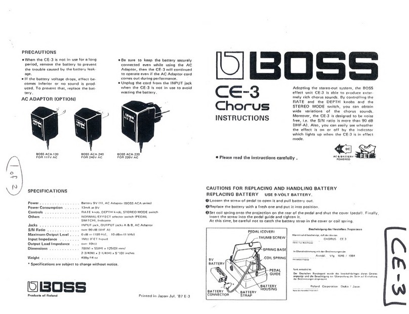 BOSSCO Chorus CE-3 User manual