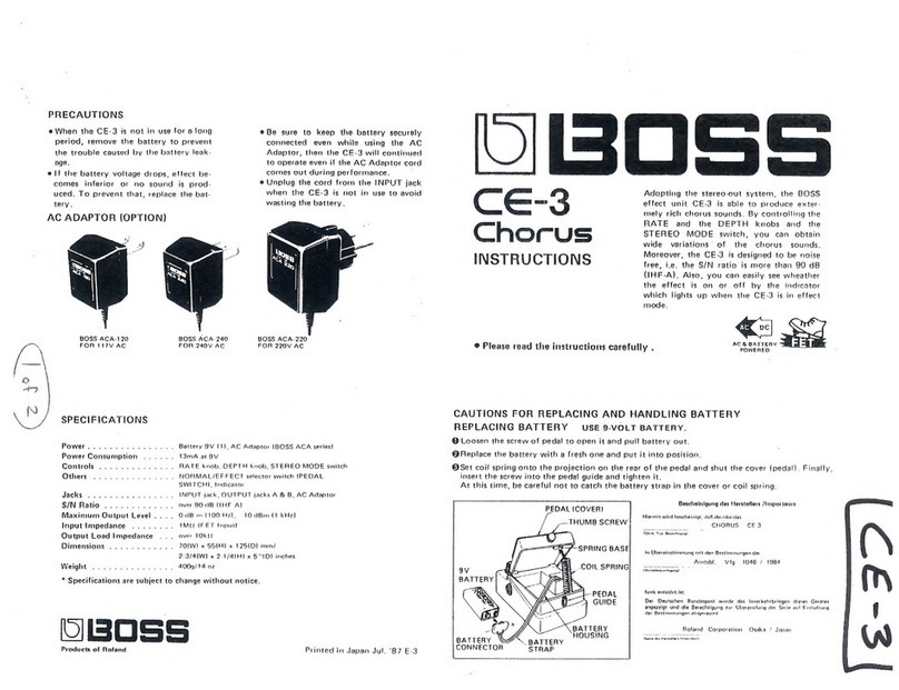BOSSCO Chorus CE-3 instructions