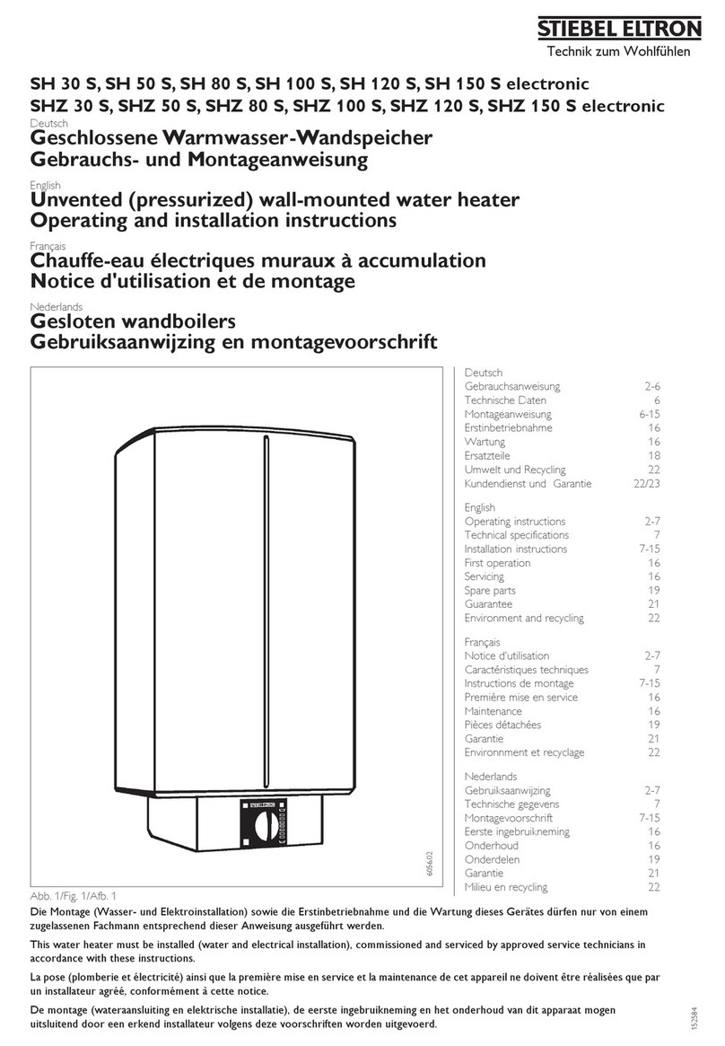 STIEBEL ELTRON SH 30 S User manual