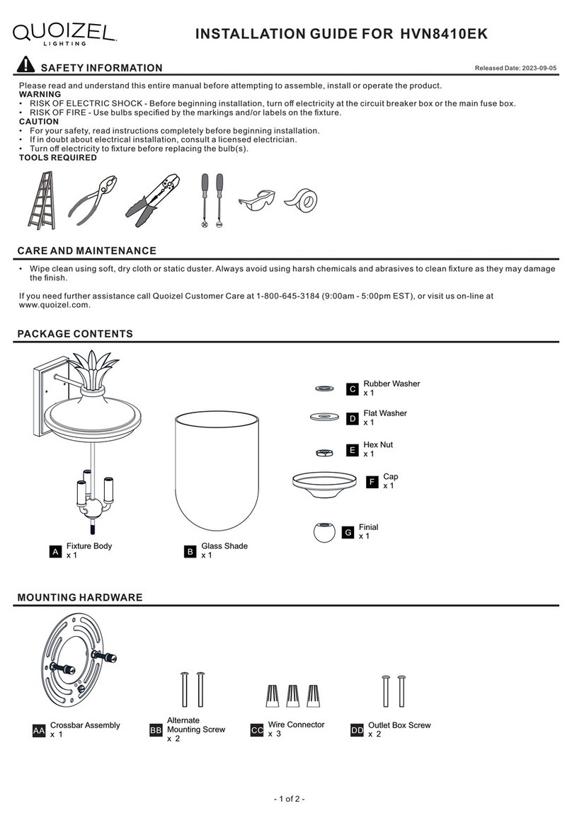 Quoizel HVN8410EK User manual Quoizel HVN8410EK User manual