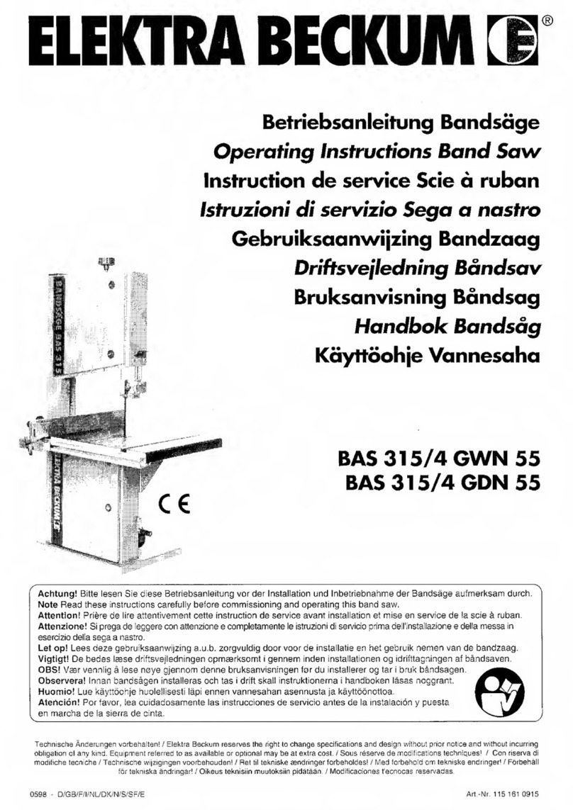 Elektra Beckum BAS 315/4 GWN 55 operating instructions