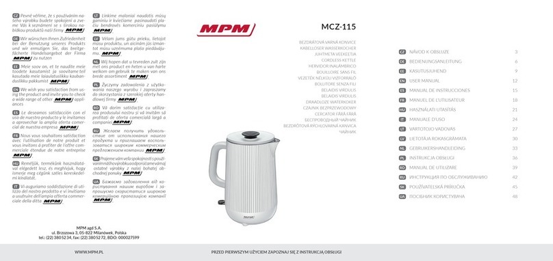 MPM MCZ-115 User manual