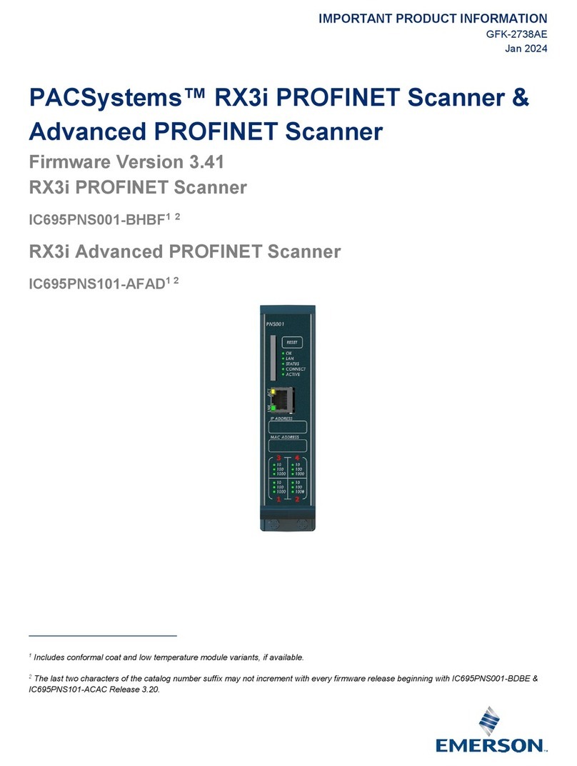 Emerson IC695PNS001-BHBF1 2 Important product information
