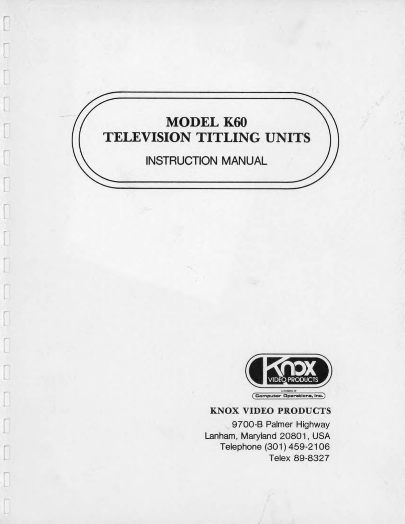 Knox Video K60 instruction manual
