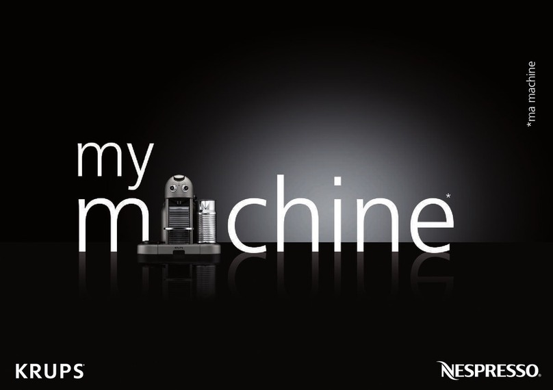 Krups NESPRESSO MY MACHINE XN810510 User manual