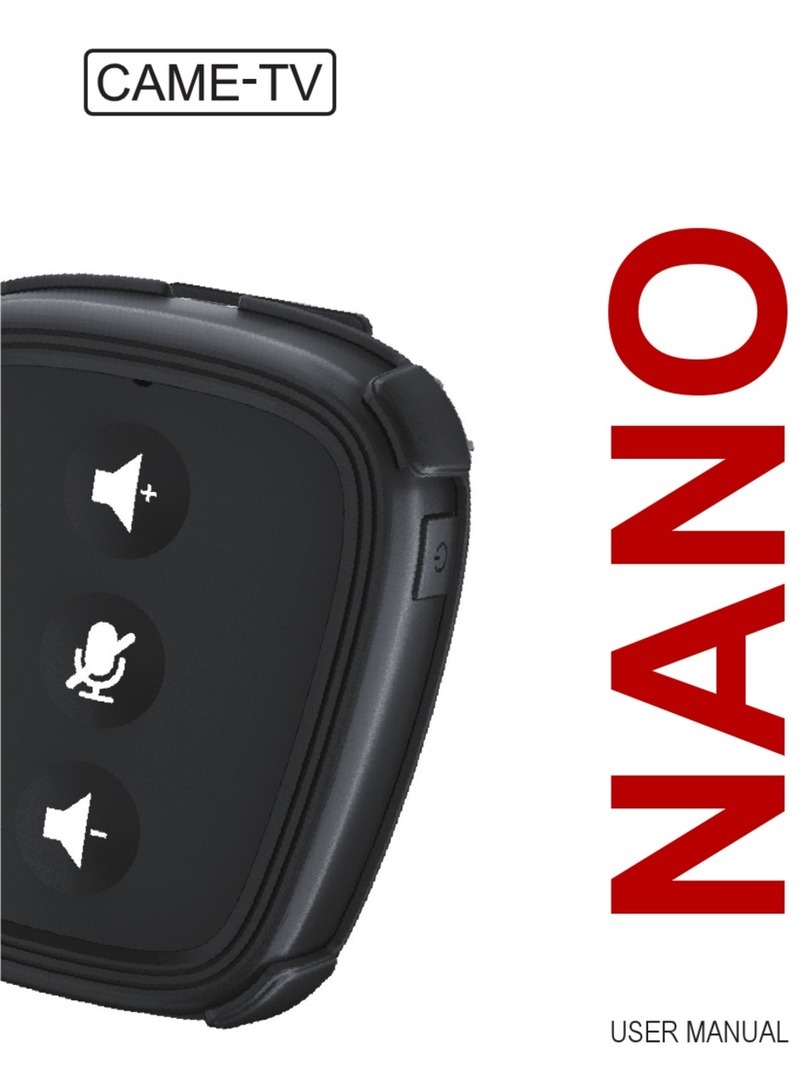 CAME-TV NANO user manual