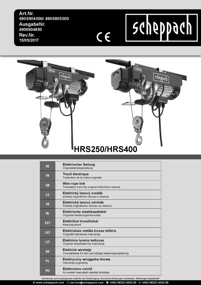 Scheppach hrs 400 Assembly instructions