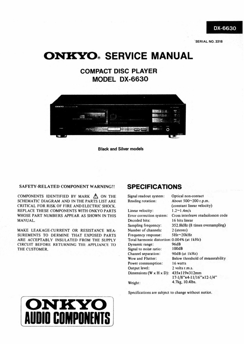 Onkyo DX-6630 User manual Onkyo DX-6630 User manual