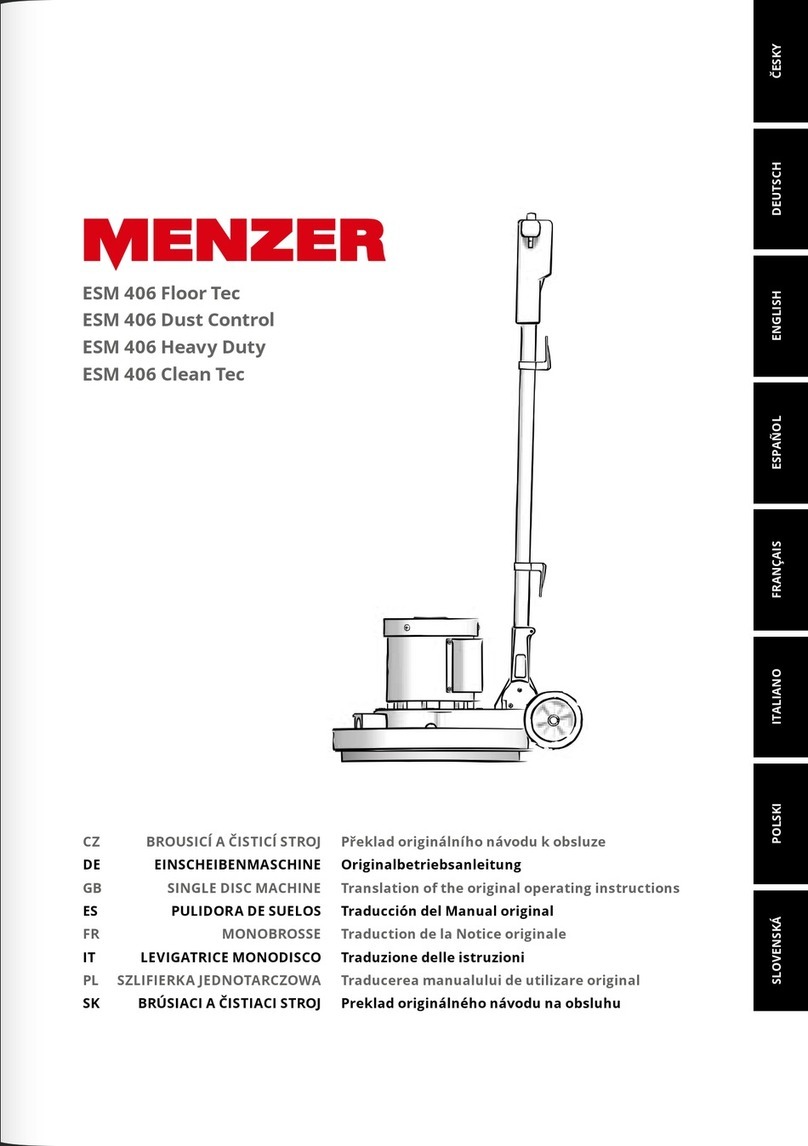 Menzer ESM 406 Floor Tec Translation of the original operating instructions