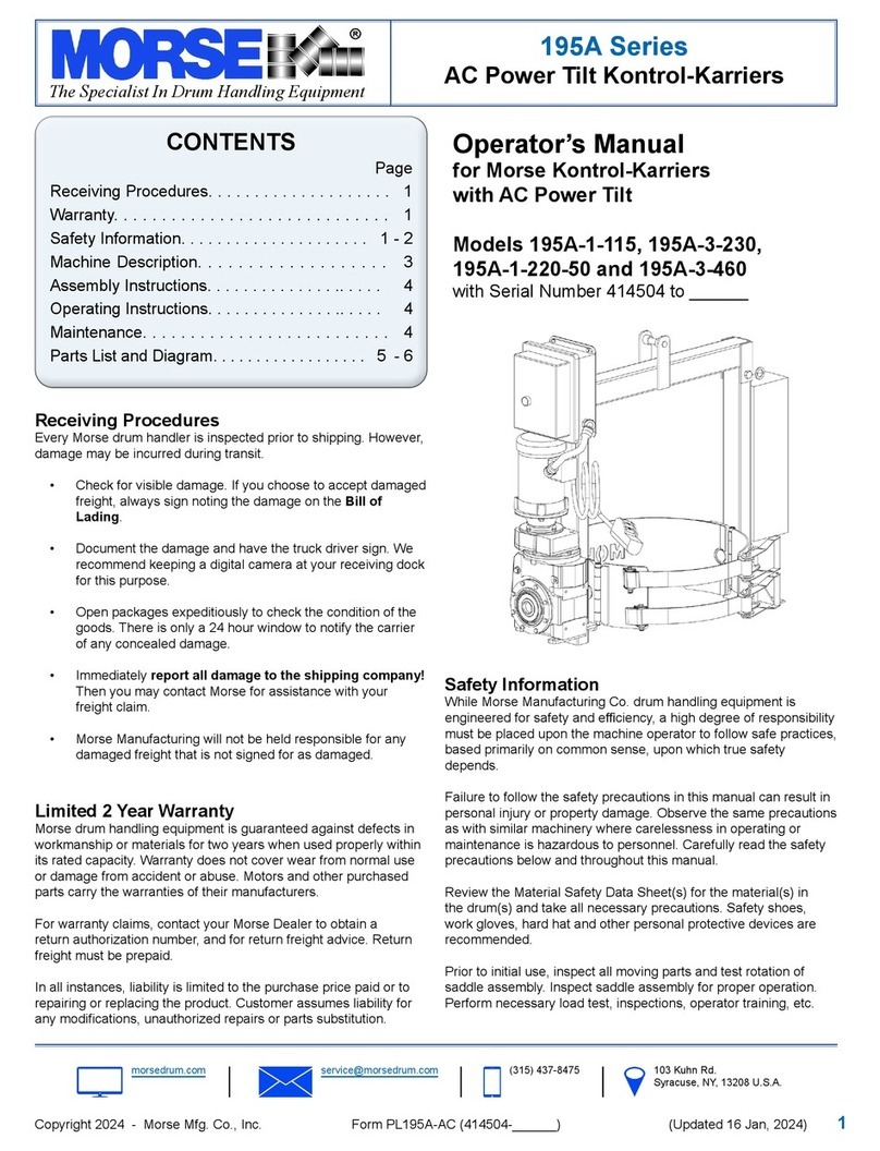 morse 195A Series Operator's manual