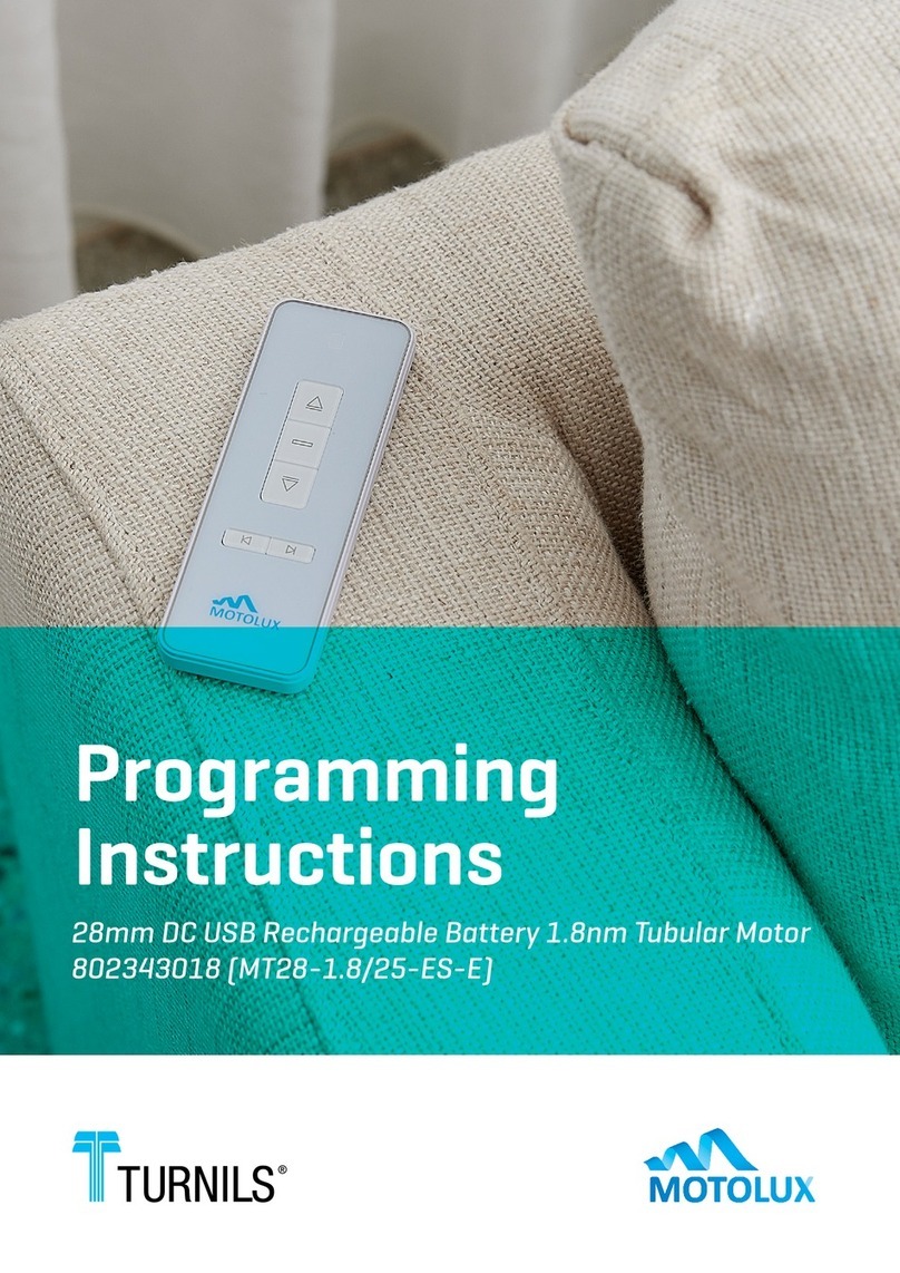 HunterDouglas MOTOLUX TURNILS 802343018 Programming instructions