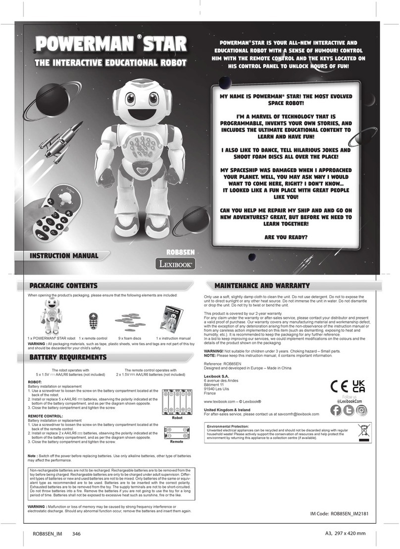 LEXIBOOK POWERMAN STAR instruction manual