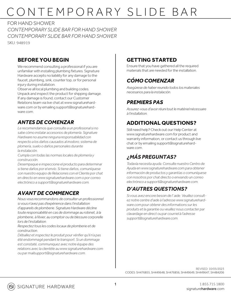 Signature Hardware 948919 User manual Signature Hardware 948919 User manual