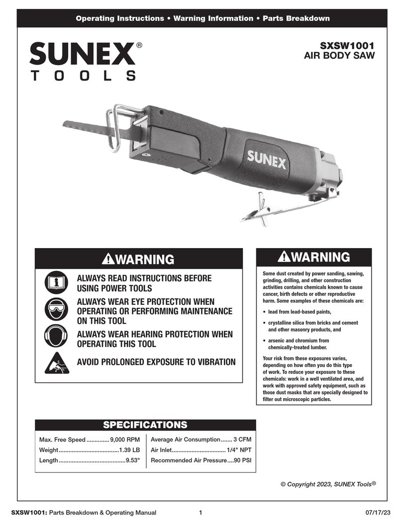 Sunex Tools SXSW1001 operating instructions Sunex Tools SXSW1001 operating instructions
