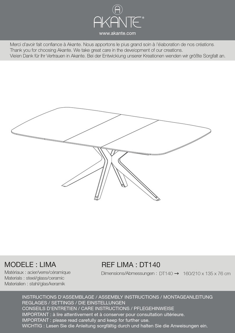 AKANTE LIMA DT140 Assembly instructions