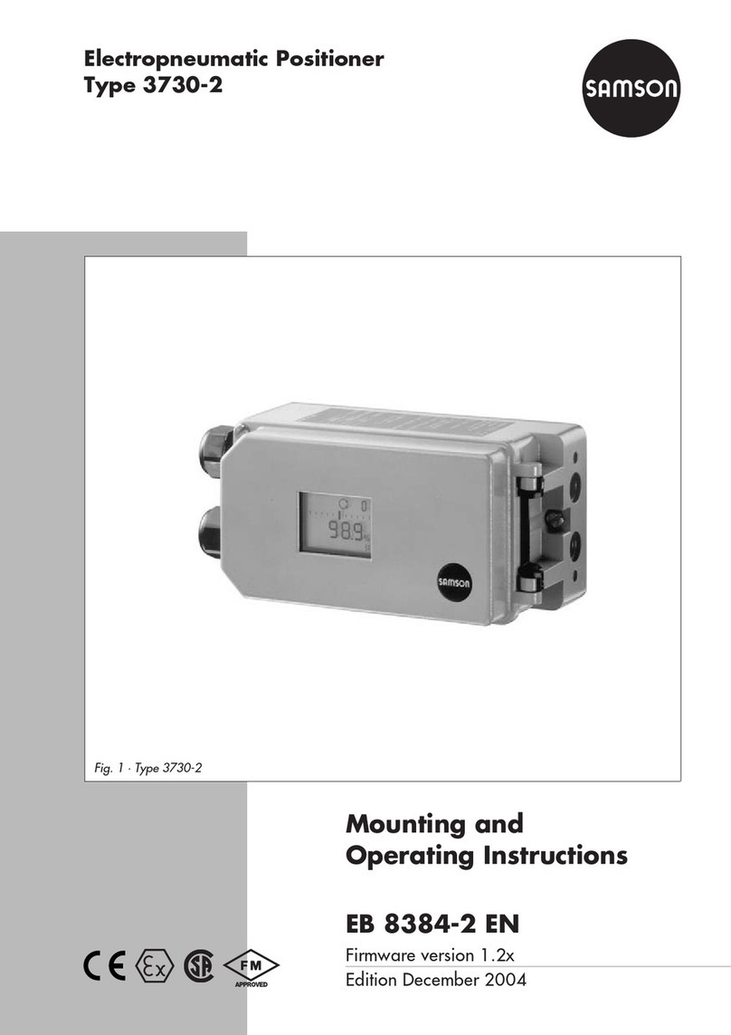 Samson 3730-2 Mounting and operating instructions
