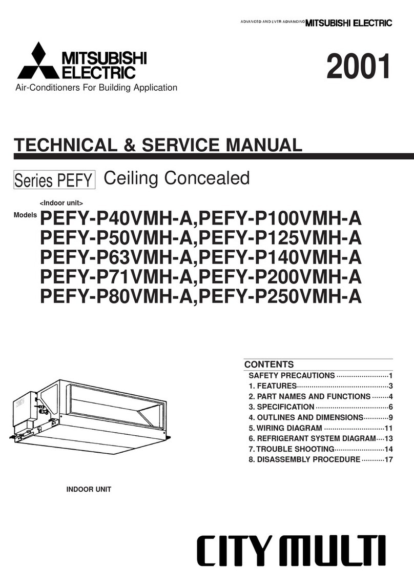 Mitsubishi Electric PEFY-P40VMH-A Operating manual Mitsubishi Electric PEFY-P40VMH-A Operating manual
